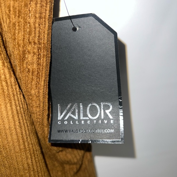 Valor Collective Jacket Mens Medium Brown 100% Cotton Corduroy Long Sleeve NWT - Picture 4 of 16